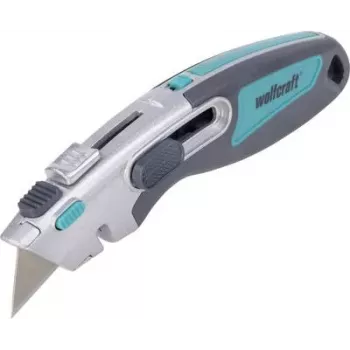 Wolfcraft couteau de sécurité à double lame trapézoïdale 4106000
