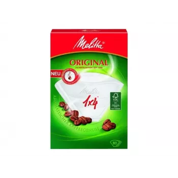 Filtres à café originaux Melitta 1x4 blancs paquet de 80 87999-20