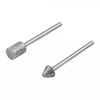 Jeu de meules diamantées Wolfcraft 5989000, cylindriques et cône pointu, 2 pièces