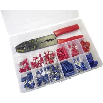 Assortiment de connecteurs à sertir WKK 60349 0,5-2,5 mm² cosses isolées rouge/bleu ensemble