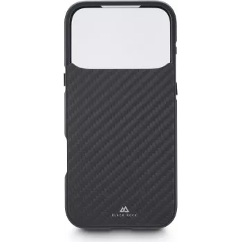 Coque 360° en verre Black Rock pour Apple iPhone 17 Pro Max, véritable carbone 00080472