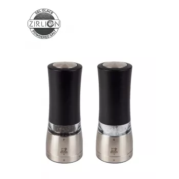 Ensemble moulin à sel et poivre électrique Peugeot Saveurs Daman Z Electric Duo uSelect 16 cm noir