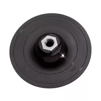 wolfcraft plateau de ponçage auto-agrippant 125 mm avec adaptateur pour mandrin et feuille K80 (2285000)