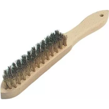 Brosse métallique en laiton Brüder Mannesmann 135 mm 3 rangées
