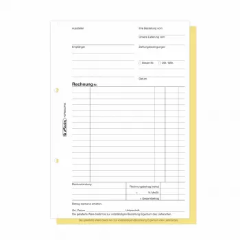 Carnets de formulaires de facture Herlitz A5, 2 volets autocopiants, lot de 4 300003799