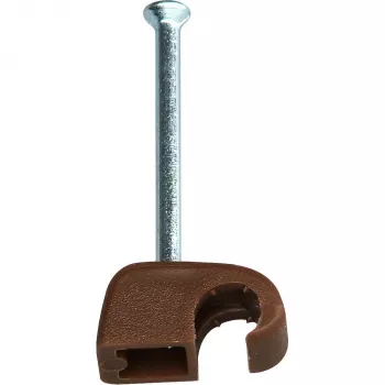 Clip de câble avec clou Heinrich Kopp, diamètre de faisceau 4-7 mm, marron, 50 pièces 342606089