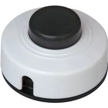 HEINRICH KOPP Interrupteur au pied 1 pôle inverseur noir/blanc 250V 2A 191801088