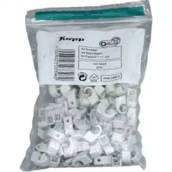 Kopp Pince de câble avec clou, diamètre de faisceau 7-11 mm, gris, 100 pièces 345604080