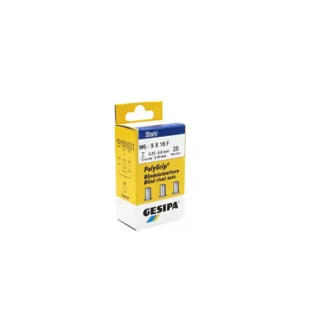Gesipa 1464839 Écrou à riveter M6 x 18 mm acier, 25 pièces