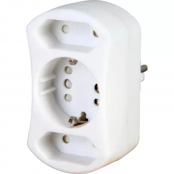 HEINRICH KOPP DUOversal Adaptateur Schuko vers fiche Euro, type F vers type C, 250 V, 2,5 A, blanc 179602001