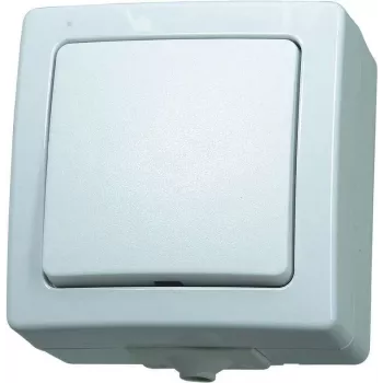 HEINRICH KOPP Paris interrupteur lumineux encastré blanc polaire 10A 250V AC va-et-vient/simple avec option d'éclairage 565702005