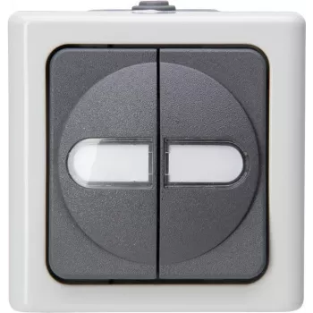 HEINRICH KOPP interrupteur série en saillie pièce humide bleu électrique gris 10A 250V 560556003