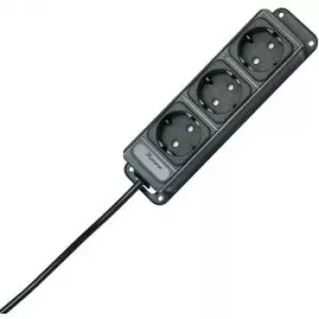 HEINRICH KOPP multiprise 3 prises sans interrupteur, anthracite, 1,4 m 127015013