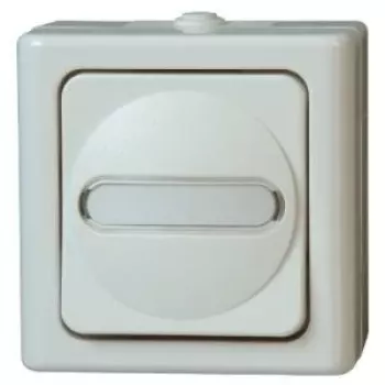 HEINRICH KOPP interrupteur universel BLUE ELECTRIC arktis en saillie pour pièce humide 10A, 250V (560602007)