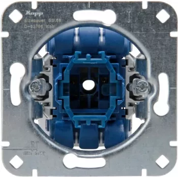 HEINRICH KOPP 507700003 mécanisme d'interrupteur va-et-vient encastré, aluminium, 250V, 10AX, IP20, bornes à vis, cache et cadre non inclus