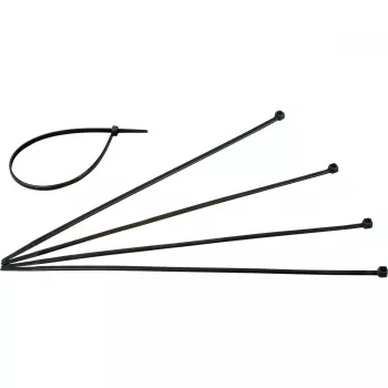 HEINRICH KOPP 328404090 serre-câble 300 mm x 4,8 mm noir résistant aux UV et aux intempéries, lot de 50