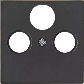 Heinrich Kopp HK07 plaque centrale pour prise d'antenne noir mat 1 poste 491050001