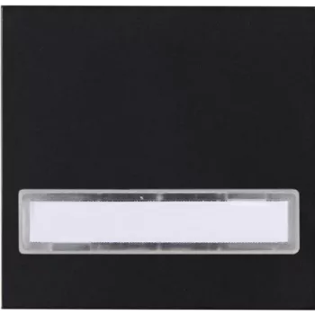Cache-interrupteur à bascule Kopp HK07 avec champ d'étiquetage, noir mat (IP20) 492050002