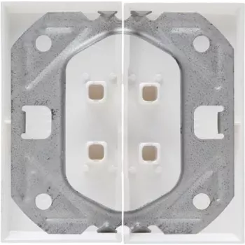 HEINRICH KOPP 490329007 double prise Schuko encastrée avec couvercle rabattable, IP44, blanche