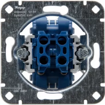 HEINRICH KOPP 507800006 mécanisme double bouton-poussoir encastré, 2x NO, 250V, 10AX, aluminium