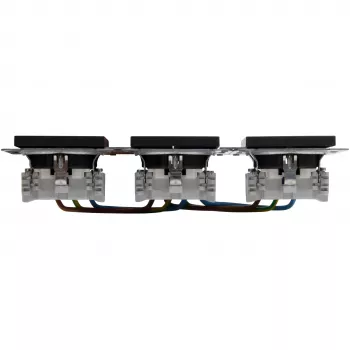 HEINRICH KOPP HK07 KombiQuick mécanisme de prise Schuko horizontal 3 postes anthracite 133315008