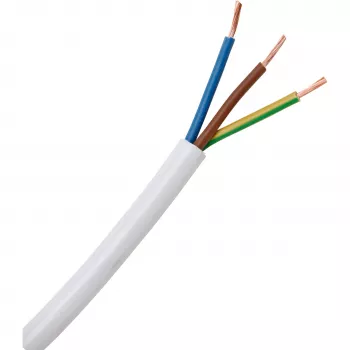 Câble PVC flexible HEINRICH KOPP H03VV-F 3G0,75 mm² blanc 25 m 151625006