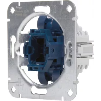 Base d'interrupteur va-et-vient encastrée HEINRICH KOPP, 250V, 10AX, IP20, aluminium 508600001