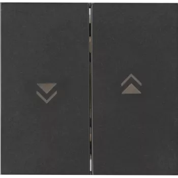 Cache-bascule double HEINRICH KOPP HK07 avec symboles flèches, noir mat (IP20) 490359008