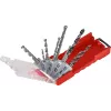 Set de forets pour maçonnerie kwb 109154, 9 pièces, 4/6/8 mm, à plaquettes carbure, DIN 8039
