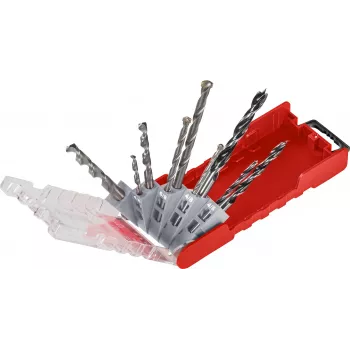 Set de forets pour maçonnerie kwb 109154, 9 pièces, 4/6/8 mm, à plaquettes carbure, DIN 8039