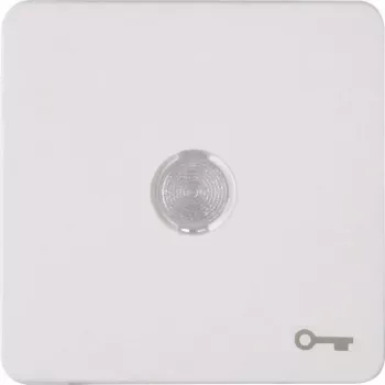 Plaque à bascule HK02 avec lentille et symbole de clé Heinrich Kopp, blanc arctique 330113003