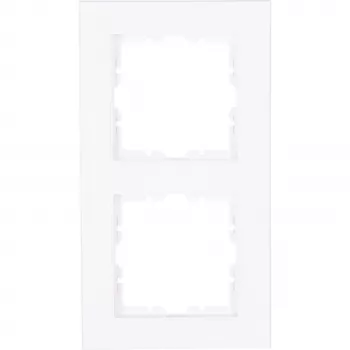 Cadre de recouvrement HK07 2 postes HEINRICH KOPP, blanc arctique mat 402632005