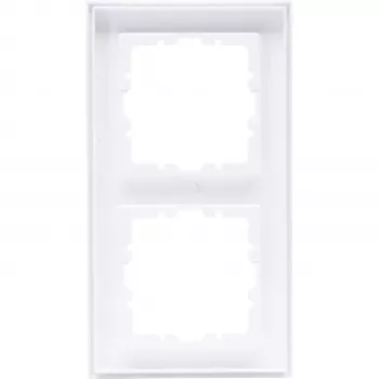 Cadre de recouvrement HK07 2 postes HEINRICH KOPP, blanc arctique mat 402632005