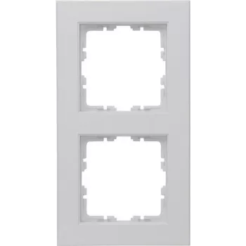 Cadre de recouvrement HK07 2 postes Kopp, gris mat 402634007