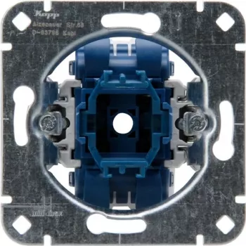 HEINRICH KOPP 508400005 Mécanisme de bouton poussoir encastré, contact inverseur, 250 V, 10AX, IP20, aluminium