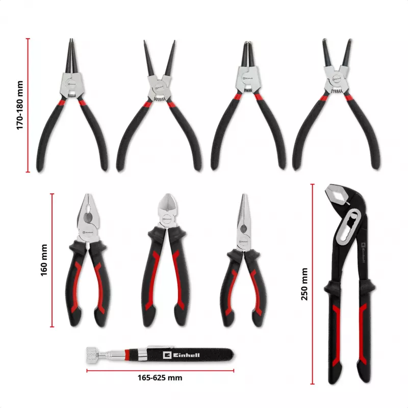 Ensemble de pinces 9 pièces Einhell Tool Pad pour E-Case S-F (370522)