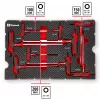 Ensemble d'inserts de coffret 9 pièces pour E-Case Einhell 370526, rouge/noir