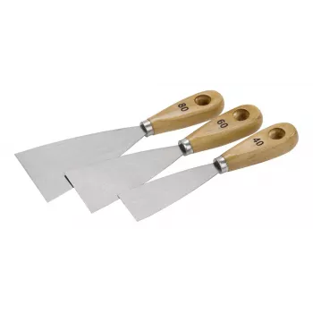 Ensemble de 4 spatules en acier inoxydable à lames flexibles 30-100 mm kwb 029997