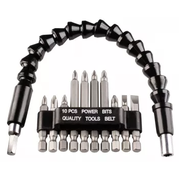 kwb 113990 ensemble de 11 embouts avec porte-embout magnétique à changement rapide, acier S2, 25 mm, PH/PZ/TX/SL