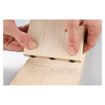 Chevilles en bois rondes striées kwb, 10 x 40 mm, 4 pièces, bois naturel 530210