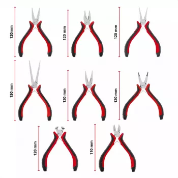 Einhell 370523 Insert d'outils E-Case – ensemble de 8 pinces de précision pour E-Case S-F