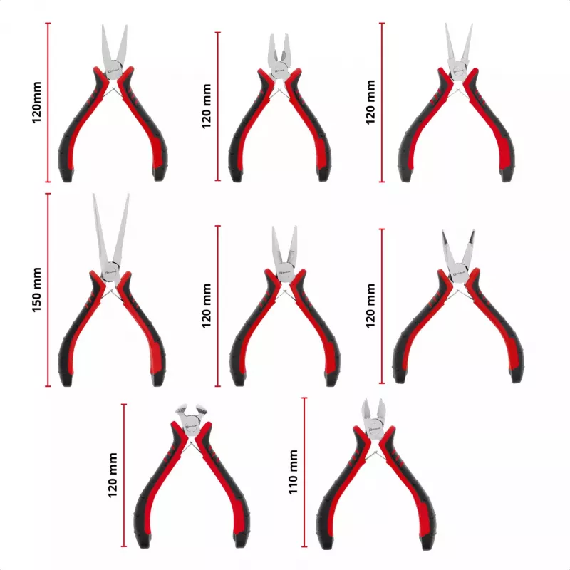 Einhell 370523 Insert d'outils E-Case – ensemble de 8 pinces de précision pour E-Case S-F
