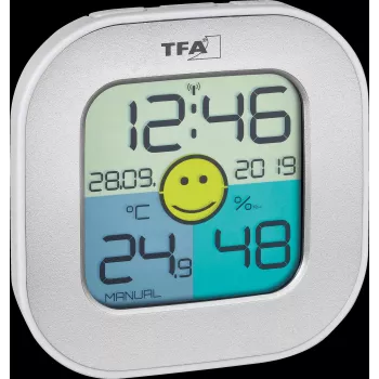 Hygromètre électronique intérieur TFA Dostmann FUN argent 30.5050.54