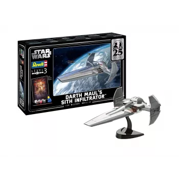 Coffret maquette Revell 05638 Sith Infiltrator de Dark Maul échelle 1:100 - Star Wars Épisode I édition 25e anniversaire