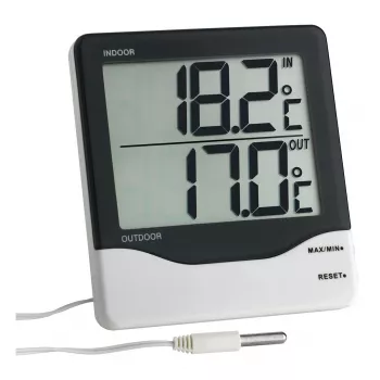 Thermomètre à câble TFA Dostmann noir-blanc (30.1011.K)