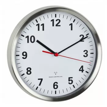 TFA Dostmann 60.3529.02 horloge murale radio-pilotée 220 mm aluminium trotteuse fluide