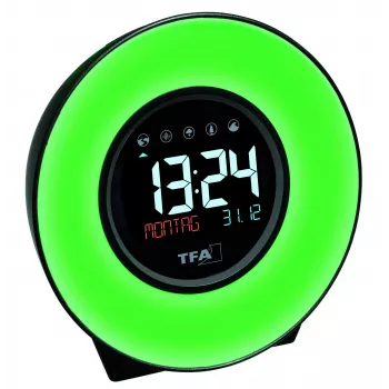 TFA Dostmann 60.2023.02 réveil à quartz blanc