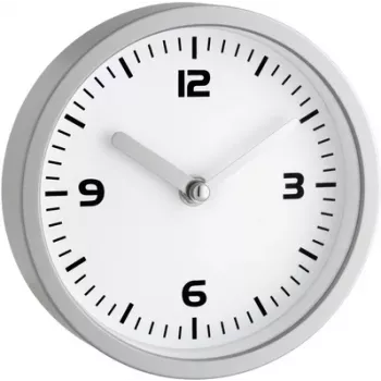 TFA Dostmann 60.3012 horloge murale à quartz ronde argent