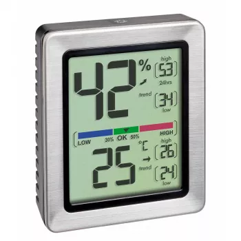 TFA Dostmann EXACTO thermo-hygromètre numérique argent 30.5047.54.K