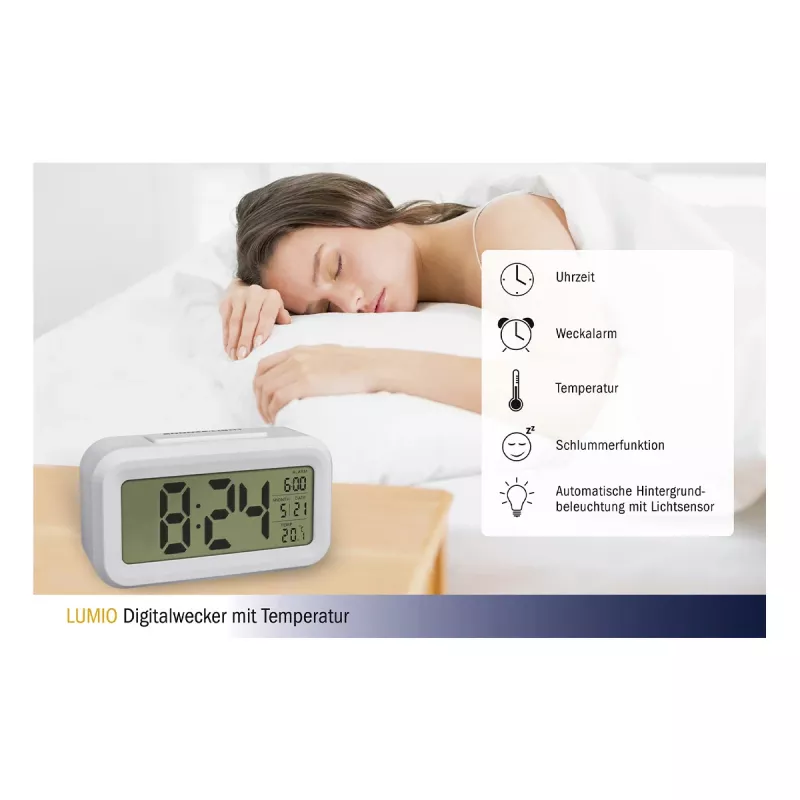 TFA Dostmann 60.2018.02 Réveil numérique blanc